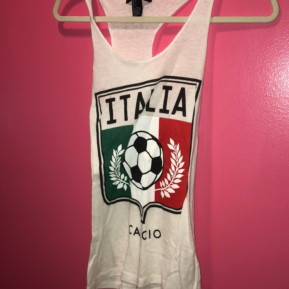 Italia soccer racer back tee!
